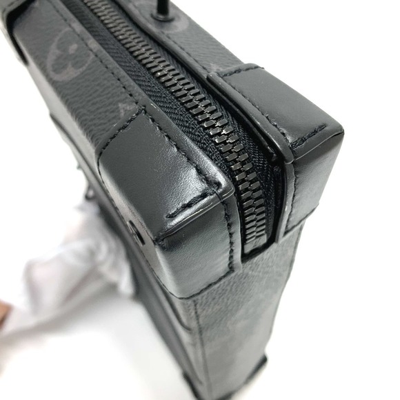 Louis Vuitton Monogram Eclipse Soft Trunk Wallet Bag Pochette Black - Picture 4 of 9